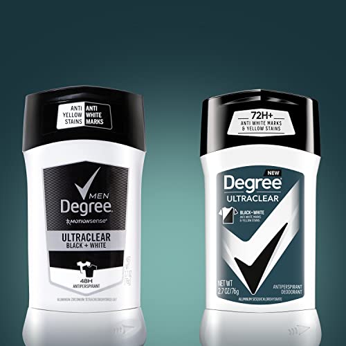 Degree Men UltraClear Antiperspirant Deodorant, 2 Count, 2.7 oz | For long days, provides 72-hour sweat and odor protection with MotionSense Technology.
