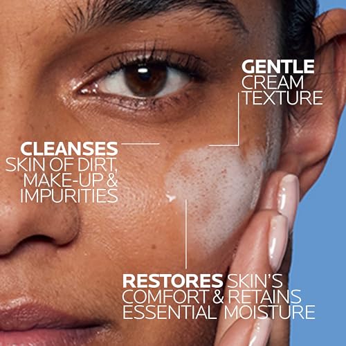 La Roche-Posay Toleriane Hydrating Gentle Facial Cleanser, with Niacinamide | Face cleanser with niacinamide & ceramides, safe for sensitive skin. Daily face wash for normal to dry skin, fragrance free.