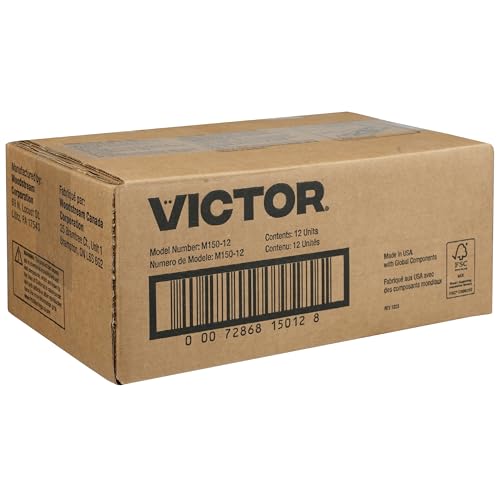 Victor Metal Pedal Mouse Traps, 12-Pack, Reusable Wooden Snap Traps | FSC Certified Wood, Indoor Mice Control Pest Elimination, Rodent Killer Control, Clean & Quick Trapping, Mice Traps for House