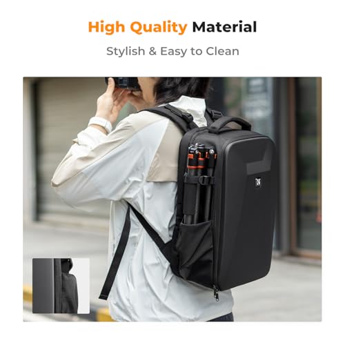 K&F CONCEPT Camera Backpack,Hardshell Photography DSLR Camera Bag | 15-15.6 Inch Laptop Compartment, Waterproof, Hard Shell Camera Case, Compatible with Canon/Nikon/Sony/DJI Mavic Drone, B07