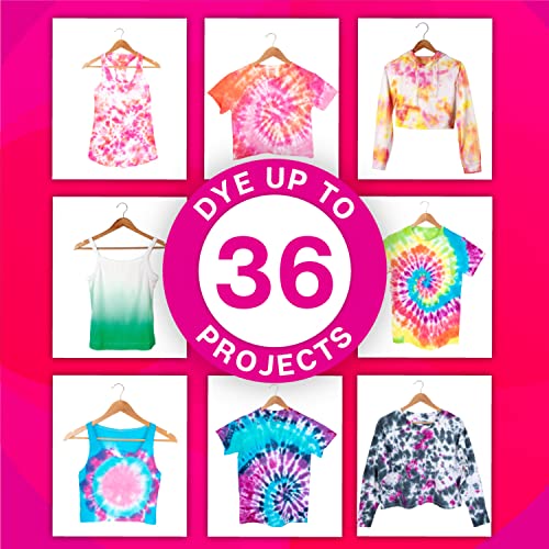 Tulip One-Step Tie-Dye Kit, 18 Bottles, 14 Colors, Fabric Dye for Shirts | Rainbow Tie Dye Party Supplies for Kids, Adults & Group Crafts, 2.75 fl oz Bottles