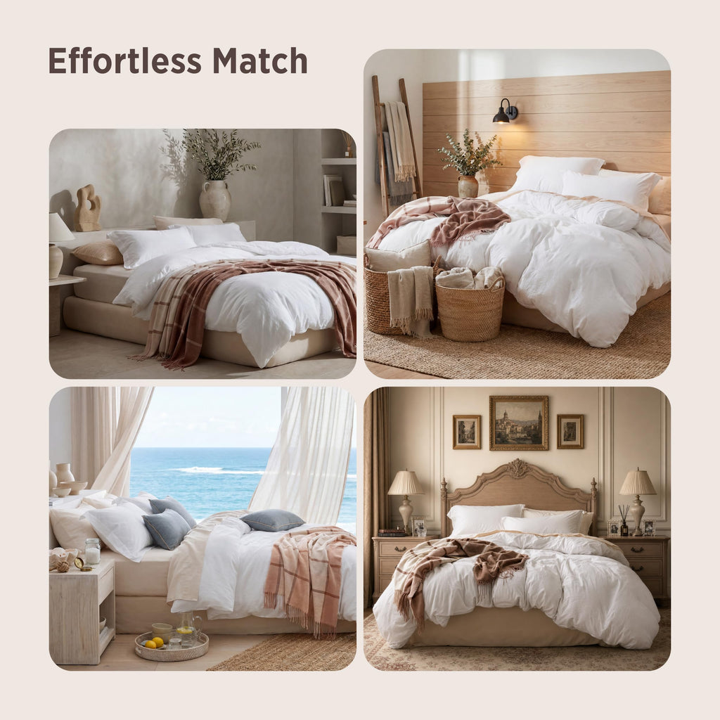 Bedsure Prewashed Duvet Cover Queen, Bedding Set with Zipper Closure, White | Ultra Soft, Relaxed Texture, Breathable Comfort, Hidden Zipper, 8 Corner Ties, Easy Care, OEKO-TEX Certified, Year-Round Use