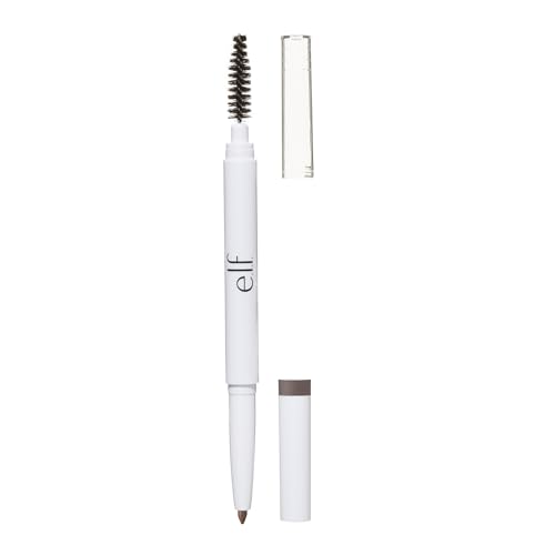 e.l.f. Instant Lift Brow Pencil, Dual-Sided, Neutral Brown | Retractable Precision-Tip Brow Pencil with Grooming Spoolie for Buildable Natural-Looking Color, Vegan & Cruelty-Free