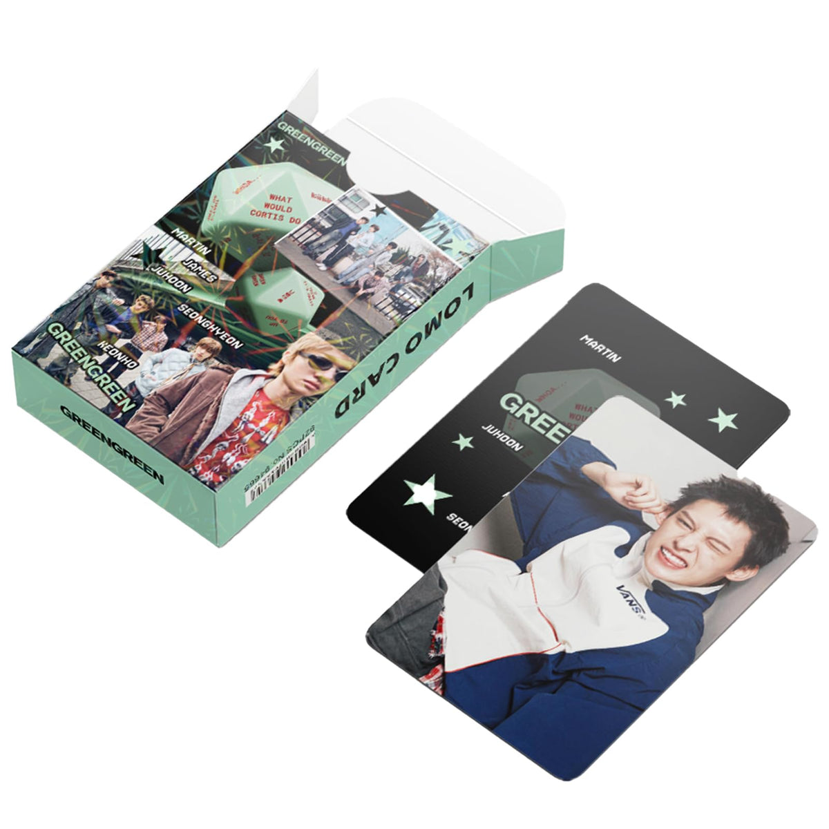 KPOPBTS Cortis 60 PCS Photocards and 32 PCS Stickers KPOP Album GREENGREEN Merch Cards Lomo Card Set, Gift for COER‌ Boys and Girls