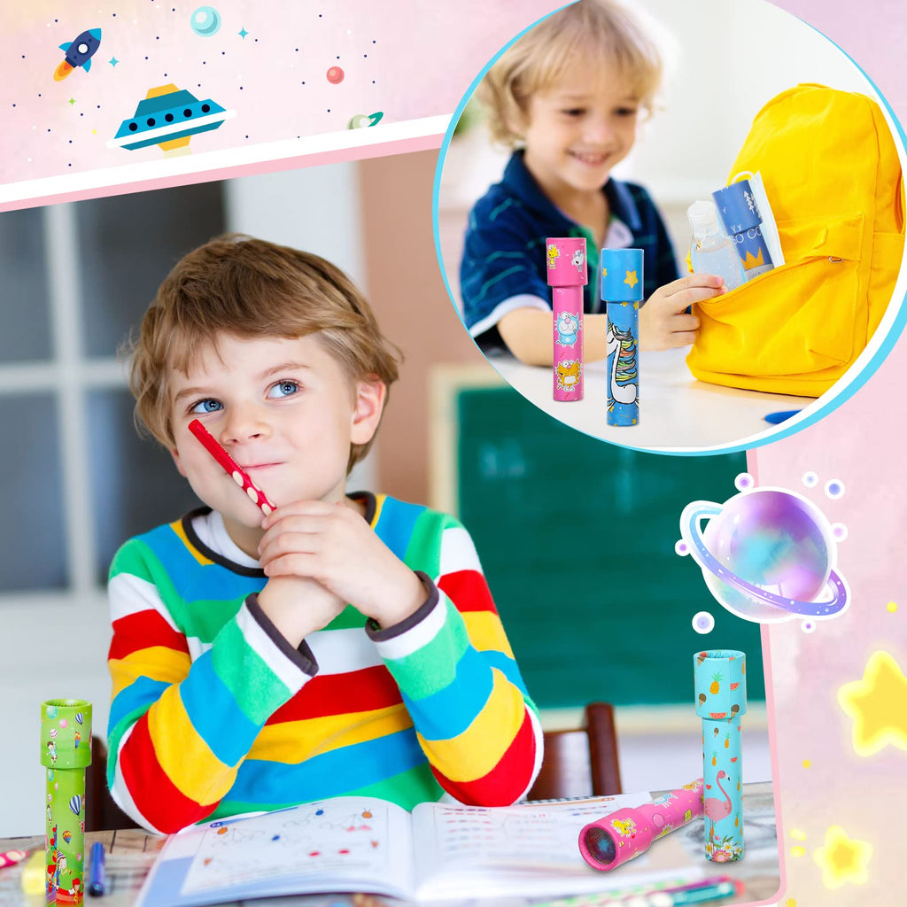 Chivao 30 Pcs Classic Kaleidoscope for Kids Party Favors, Cute Style | Bulk Kaleidoscopes, Classroom Rewards, Goodie Bag Stuffers, Birthday Gifts, Random Animal Patterns, Vintage Optical Toys