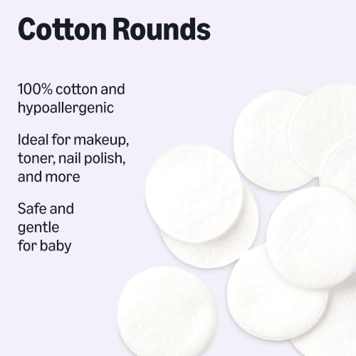 Amazon Essentials 100% Cotton Rounds, 100 Count (Previously Amazon Basics)