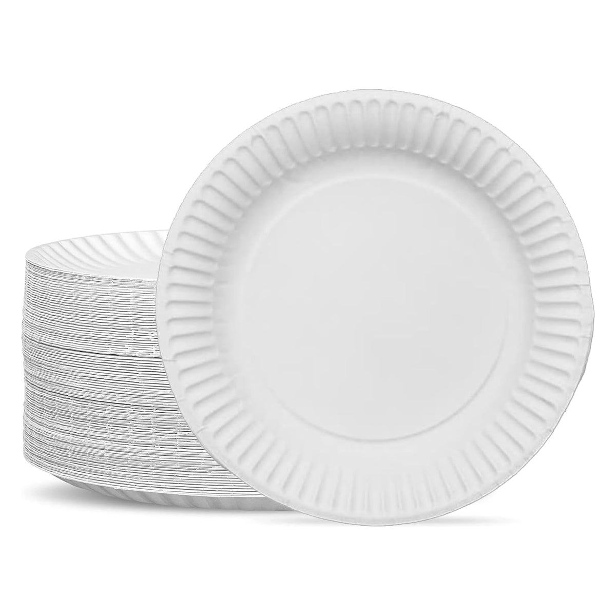 G4GADGET 100 Paper Plates 23cm - 9inch Paper, Disposable, Party