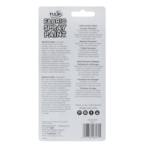 Tulip Fabric Paint, Permanent Spray on Paint, 4 fl oz Sparkling Star Silver Glitter