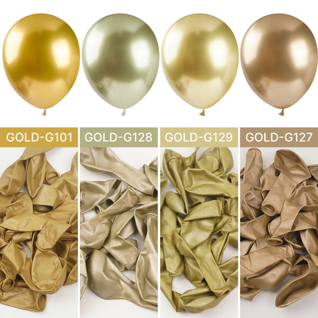 PartyWoo Gold Balloons 50pcs Gold Latex Helium Balloons 12 Inch | Birthday Wedding Anniversary Baby Shower Graduation Bachelorette Retirement Party Decorations Gold-G101