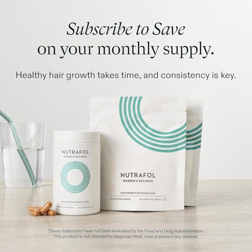 Nutrafol Women's Balance Hair Growth Supplements, Age 45+, 1-Month Bottle | #1 Dermatologist-Recommended Hair Growth Supplement Brand, Clinically Tested for Visibly Thicker Hair and Scalp Coverage