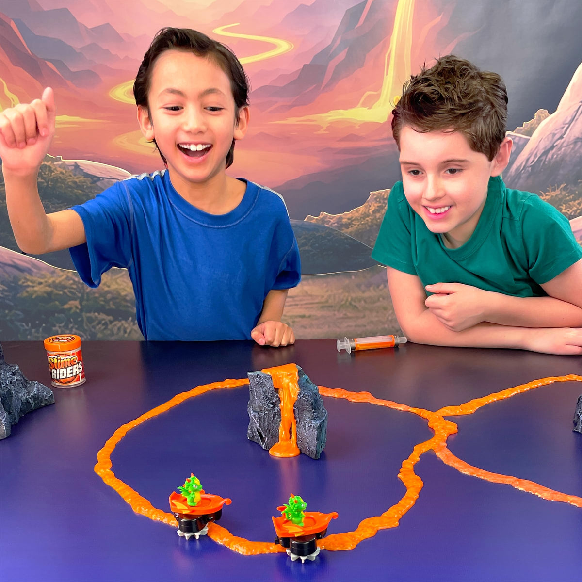 Slime Riders Motorized Rechargeable Toy Car Slime Race Track Builder Kit | The Original Slime Rider - Draco The Dragon