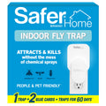 Safer Home Flying Insect Trap, Plug-In Fruit Fly Trap for Indoors, 1-Pack | Flying Insect, Moth, & Gnat Trap, Fruit Fly Killer, Fly Catcher, 24/7 Catch, Chemical-Free, 1 Trap + 2 Glue Cards, SH502
