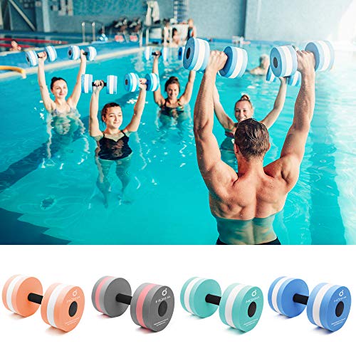 Aquatic Exercise Dumbbells, 2 Pcs Pool Weights for Water Aerobic Exercise | EVA Foam, Aquatic Barbells Fitness Equipment for Weight Loss, Water Resistance Aqua Sport for Adult Workouts, Therapy
