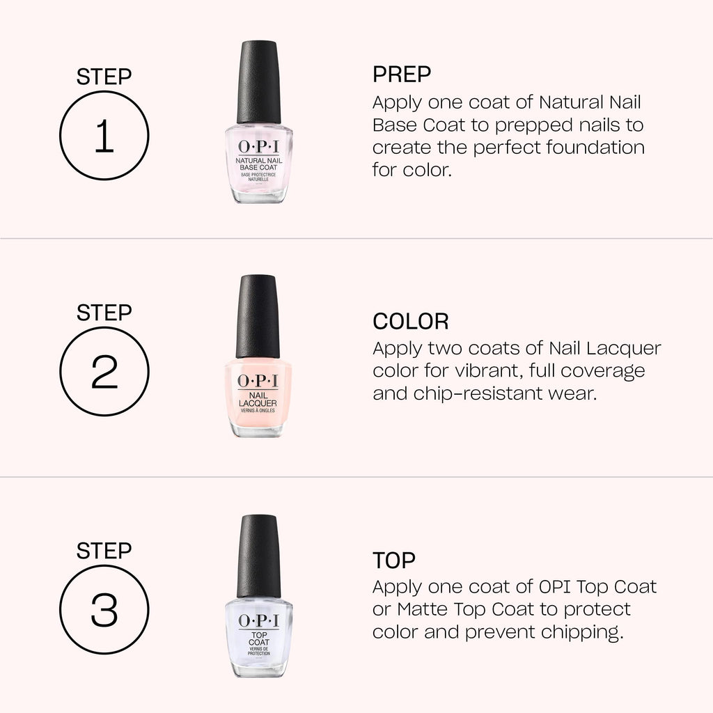 OPI Nail Lacquer Classic Nail Polish Colors | Crème, Shimmer, and Glitter | Chip Resistant Nail-Polish | Fast Drying, Streak-free Formula | 0.5 Fl Oz