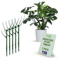 Stackable Monstera Plant Support Stakes, Monstera Dark Green, 5-Pack, 17" L | Made in USA, Natural-Looking Stem Support Stakes, Alternative to Moss Poles, Stackable Sticks for Monstera Plants up to 5ft