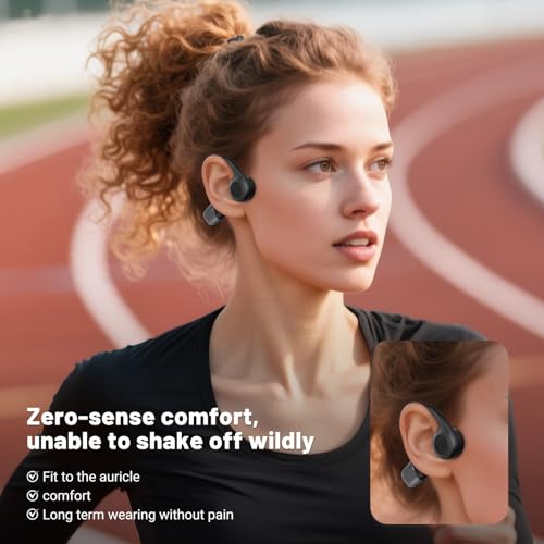 New Waterproof Open-Ear Bone Conduction Headphones - Bluetooth 6.0, Long Battery Life, Ultra-Light Wireless Headset with Stable Connection, Ideal for Running, Cycling, Workout, Hiking