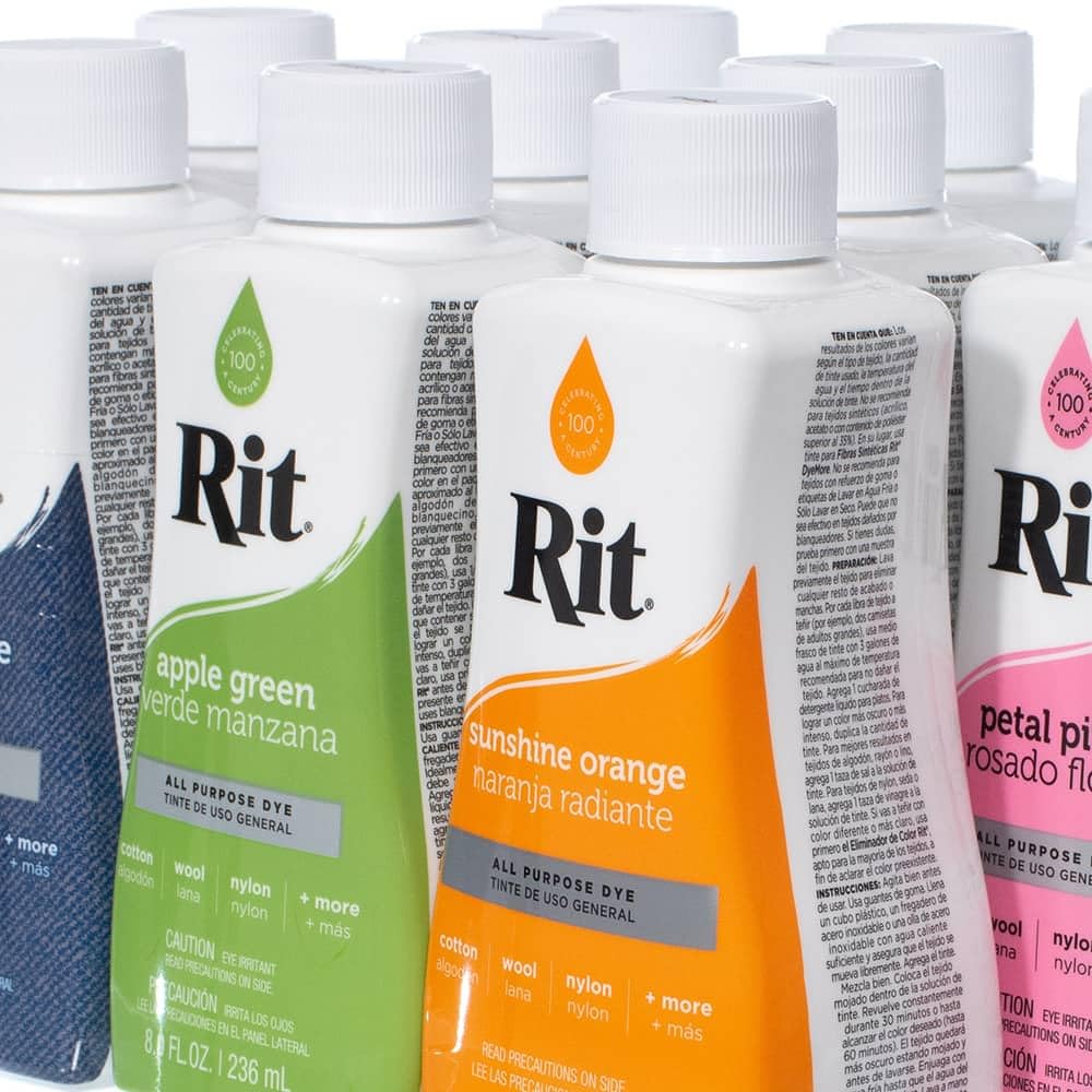 Rit Dye – 8 Oz. Liquid Fabric Dye for Clothing, Décor, and Crafts – Fixative Dye (1 Pack)