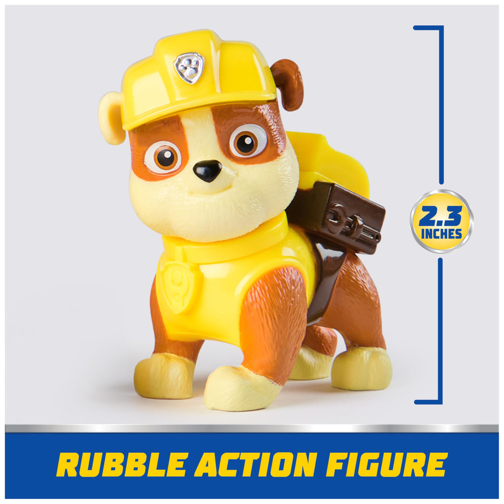 Paw Patrol, Rubble’s Bulldozer Toy Truck with Collectible Action Figure | Action Rescue Vehicle, Rolling Wheels, Rubble Action Figure, Imaginative Pretend Play, Kids Toys for Boys & Girls Ages 3 & Up