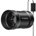 VIVOSUN P4 4" Inline Fan &Speed Control 130 CFM Exhaust Fan for Home | Low Noise Duct Fan, HVAC Ventilation, Vent Booster Fan in Workshop, Grow Room, Basement, Bathroom, Kitchen, Attic, 3D Printer
