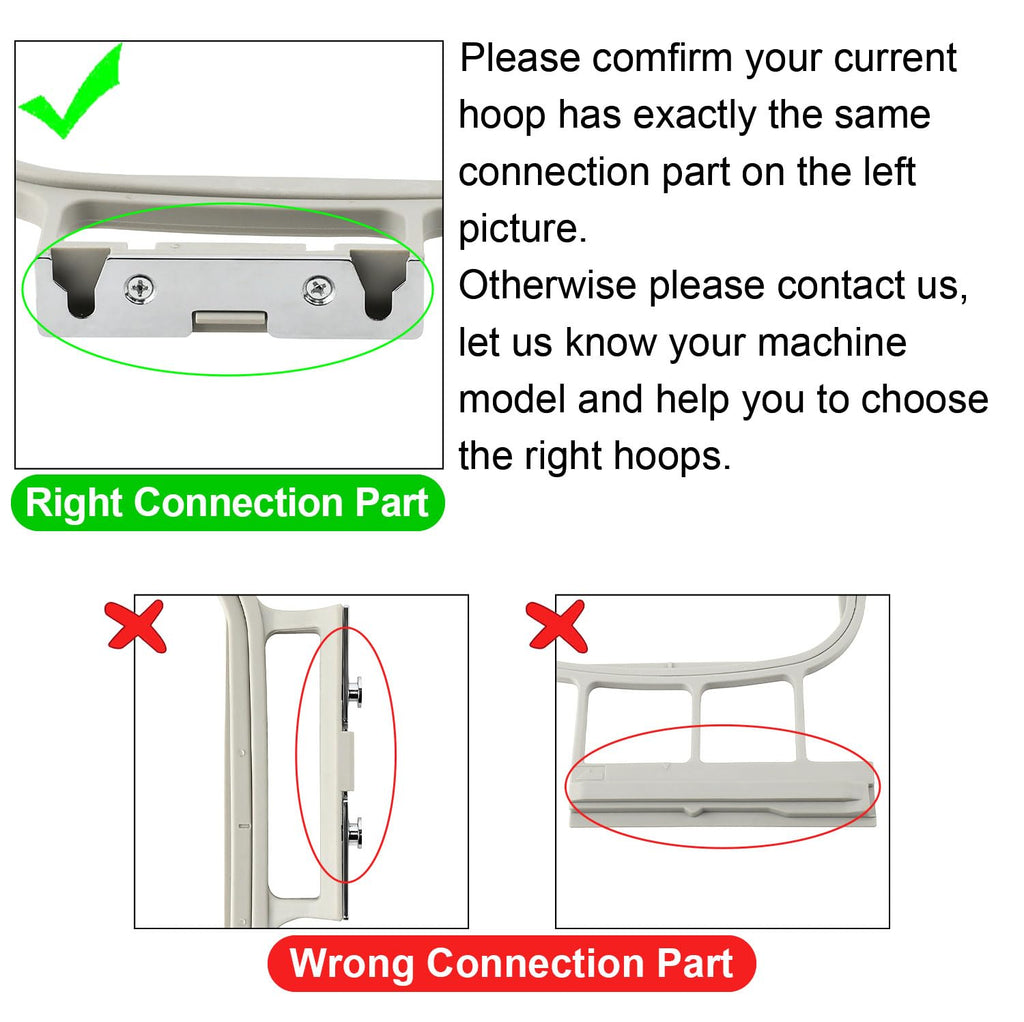 Sew Tech 4pcs Embroidery Hoop for Brother, 1x2.5 4x4 5x7 5x12in Frame Set | Fits PE900 SE2000 PE800 PE780D PE770 PE700 SE2100 SE1950 SE1900 NS1250E NS2850D Brother; Baby Lock Bloom Accord Ellure