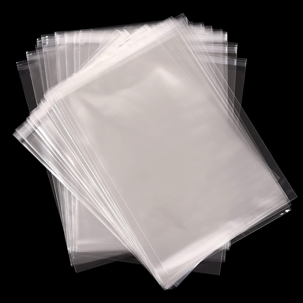 A4 Clear Self-adhesive Bags 100 Pack, 22x30CM Self Sealing Cellophane Display Bag/Sealable Bags, Food Safe, A4 Cello Bags OPP for Cookies,Cards,Envelopes,Pictures