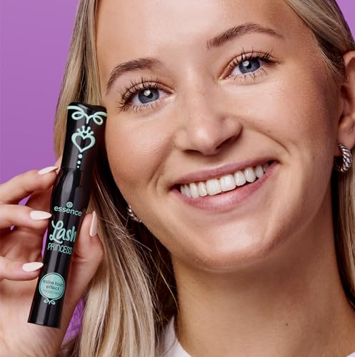 essence Lash Princess False Lash Effect Mascara, Black (Pack of 1) | Volumizing & Lengthening, Clump-Free Fiber Brush, Defines and Separates; Vegan, Cruelty Free, Paraben Free, Oil Free