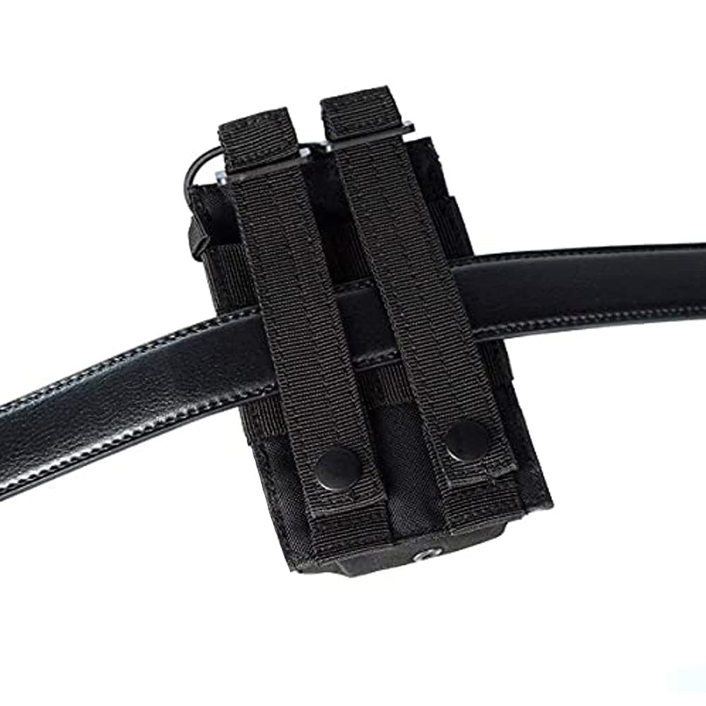 YEZEJUN Molle Radio Pouch Holster Tactical Holder Duty Belt Accessories Military Heavy Bag for Two Ways Walkie Talkies Adjustable Storage with 1 Pack Patch
