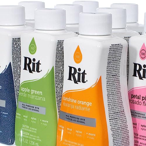 Rit Dye – 8 Oz. Liquid Fabric Dye for Clothing, Décor, and Crafts – Fixative Dye (1 Pack)