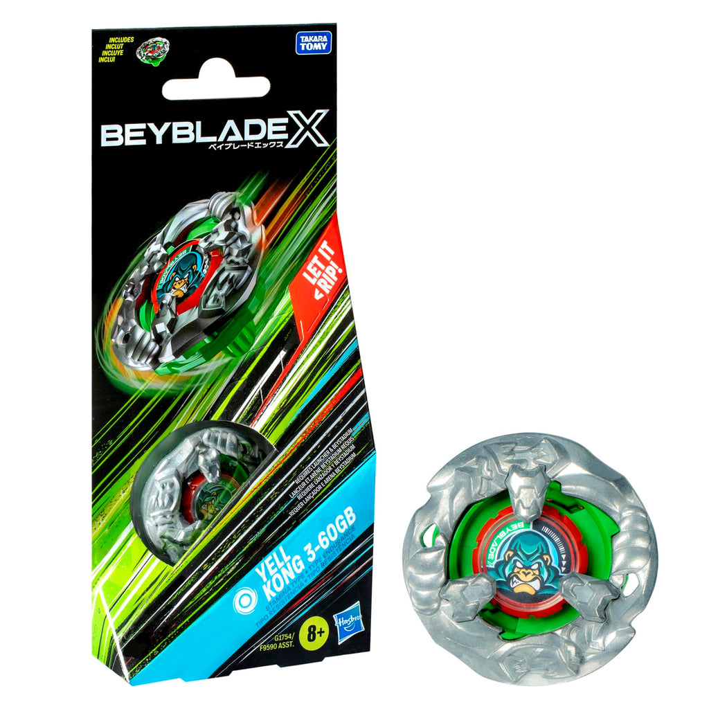 Beyblade X Yell Kong 3-60GB Booster Pack Set with Stamina Type Top; Authentic Takara Tomy Battle Tops Games/Toys for Boys and Girls 8+
