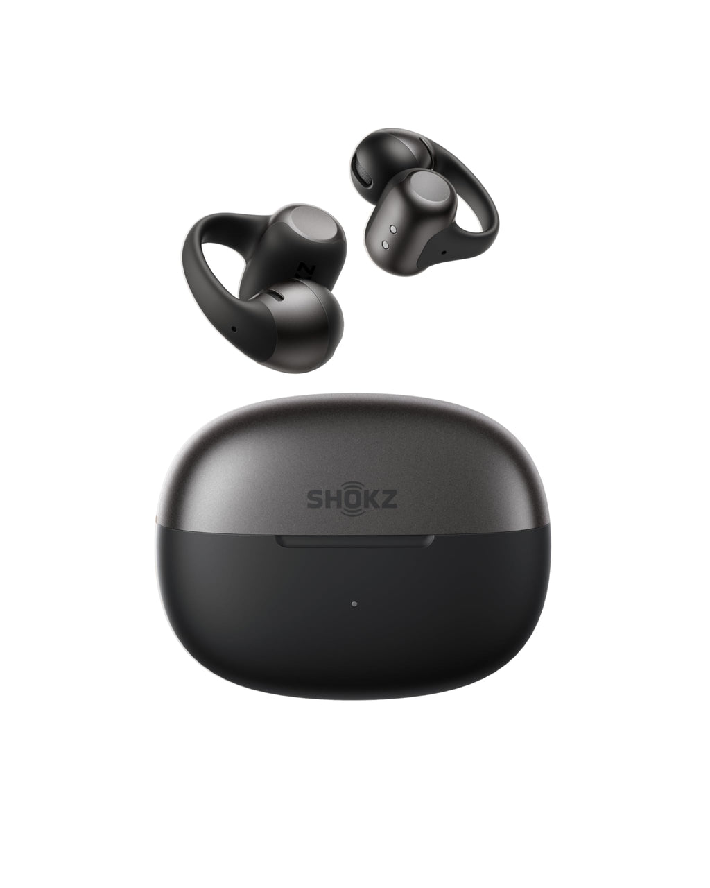 SHOKZ OpenDots 2 Open-Ear Clip-On Earbuds, Black, Dolby Audio, 3 Mics | Rich bass with Dolby Audio; 3-mic clear calls; 40H listening; IP57; Bluetooth 6.1; Travel/City walk/Commuting/Yoga/Pilates