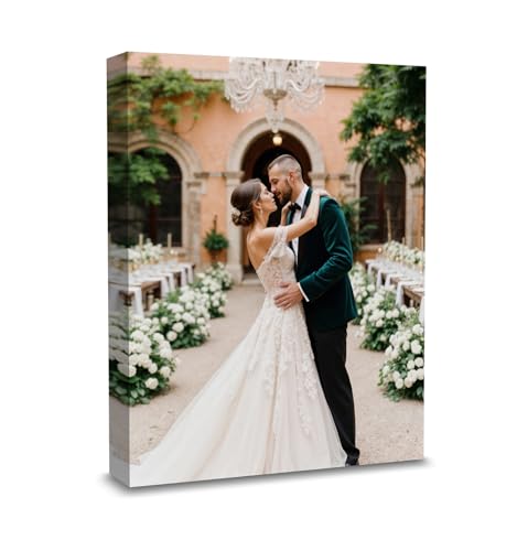 TreeDeal Custom Canvas Prints with Your Photos, Framed 11” x 14” Personalized Pictures Print, Customized Photo to Canvas Wall Art Ideal for Home Decor Gift Wrapping Pets Family Baby Wedding