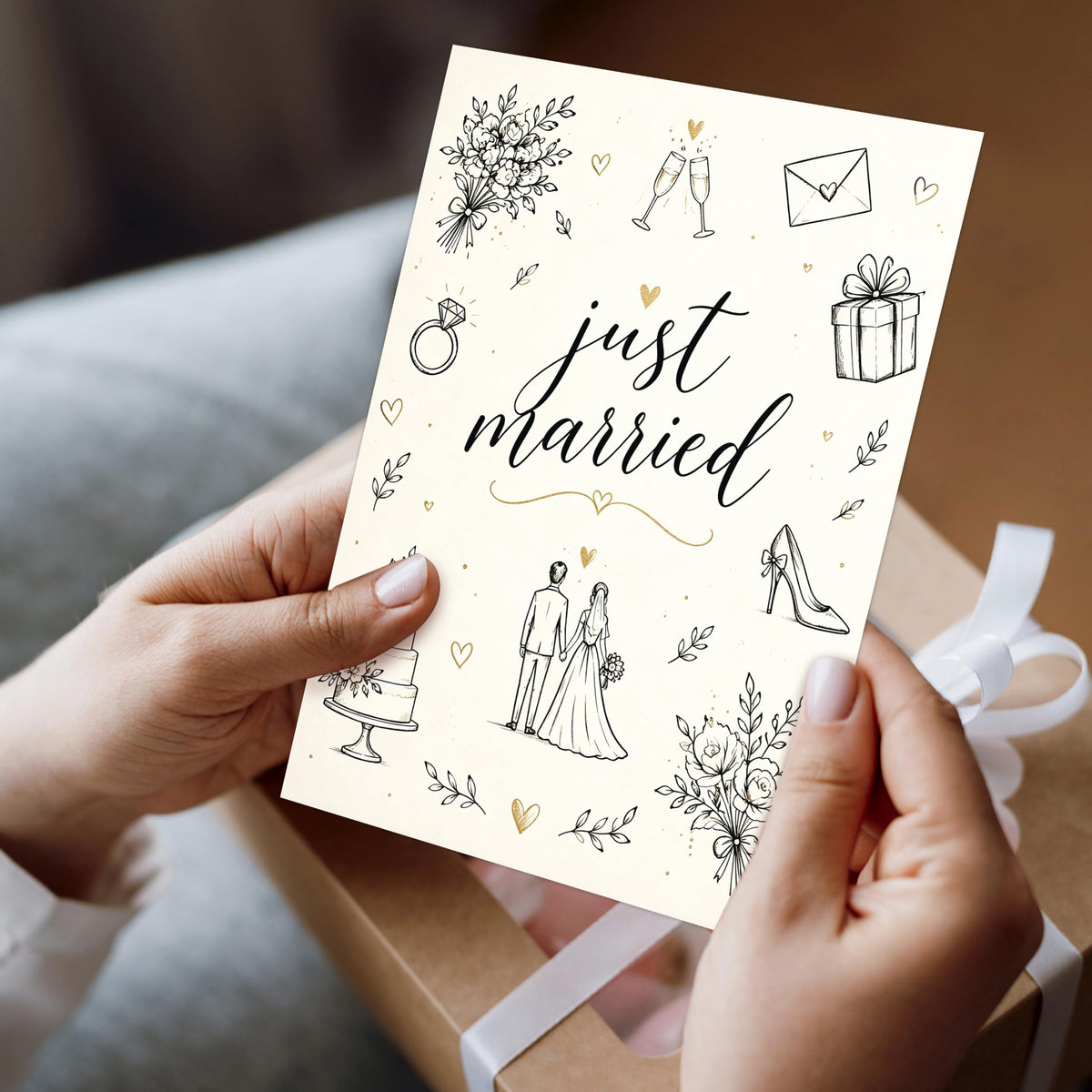 MQMRYeto Wedding Card,Engagement Card Gift for Bride Groom Couple Women Men | Bridal Shower Card for Husband Wife,Signature Congratulation Marriage Anniversary Cards Decor for Son Daughter,with Envelope