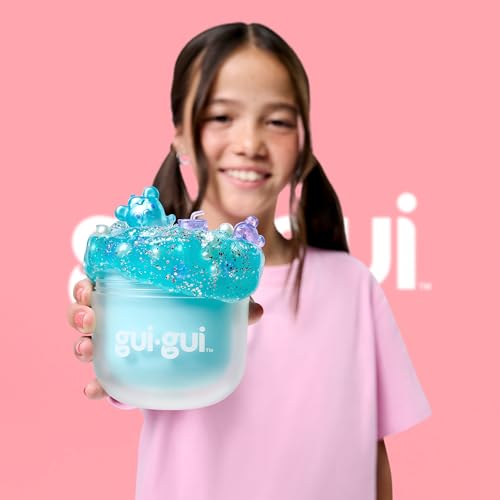 GUI GUI Slime Kit Shimmer Deluxe 2-Pack, Iridescent Slimes | Includes Shimmer & Crystal Pearl slimes, Pearl Bead Booster, Glow-Up sachets; slime kit for girls ages 6+
