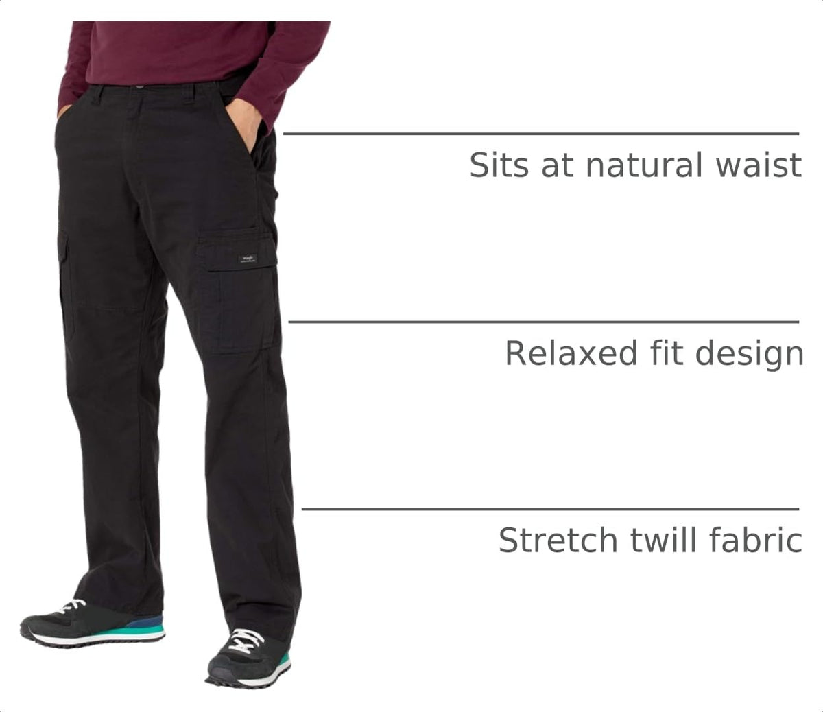 Wrangler Men's Relaxed Fit Stretch Cargo Pant