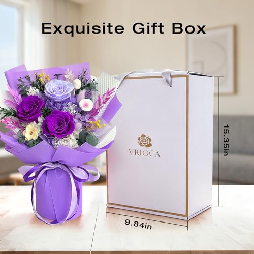 Vrioca Flowers for Delivery, Preserved Flowers Bouquets, Birthday Gifts for Women Mom