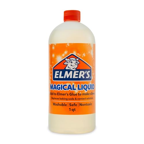 Elmer's Magical Liquid, Slime Activator Solution, Safe and Washable, 1 Quart - Updated Formula for Double the Slime Output