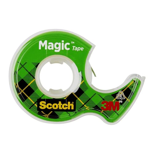Scotch Magic Tape, 3 Dispensered Rolls, 3/4 x 300 Inches, Clear | Numerous Applications, Invisible, Clear Tape Engineered for Repairing