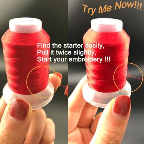 New brothread 40 Colors Polyester Embroidery Machine Thread Kit | Colors Compatible with Brother, 40WT, 500M/550Y spool, Compatible with Brother Babylock Janome Singer Pfaff Bernina Machines
