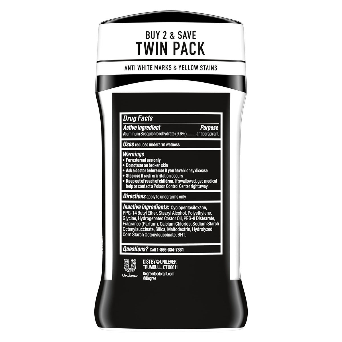 Degree Men UltraClear Antiperspirant Deodorant, 2 Count, 2.7 oz | For long days, provides 72-hour sweat and odor protection with MotionSense Technology.