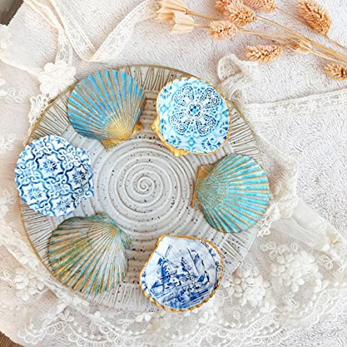 SEAJIAYI 10 PCS Large Scallop Shells 4-5 inch Natural White Scallop Shells from Sea Beach for DIY Craft Decor