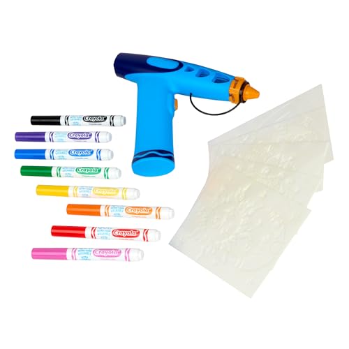 Crayola Marker Airbrush Spray Art Kit, 8 Washable Markers, 5 Stencils | Arts & Crafts Toys for Kids, Birthday, Holiday Gifts for Girls & Boys 6+, Battery-Powered Sprayer Kids Activities