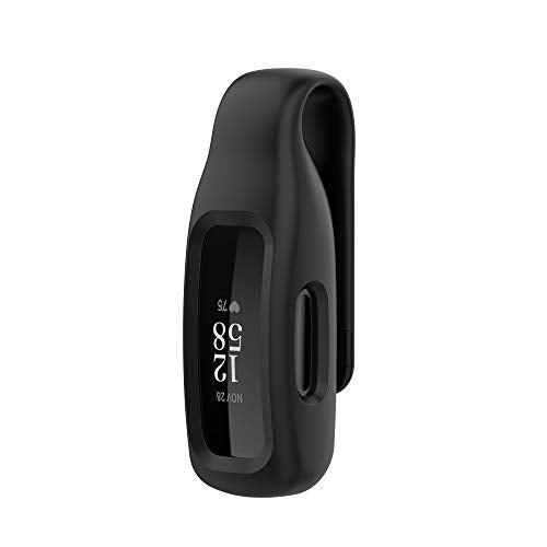FitTurn for Fitbit Inspire 3/Inspire 2 HR/Inspire 2/ACE 3 Clip Steel Clip Holder for Inspire 2 HR Colorful Portable Replacement Accessory Clip Clasp Strap Band for Inspire 3 Smartwatch (Black)