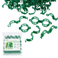 CIQIYO 100 Pcs Plant Support Clips,Plastic Clips for Securing Plants | Plant Fixing Clips,Tomato Vine Clips,Garden Clips for Climbing Plants,Grape and Vine Vegetables,Reusable(100, Green)