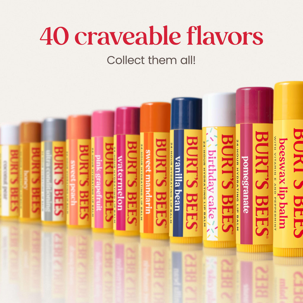 Burt's Bees 100% Natural Moisturizing Lip Balm (Original Beeswax) | Lip Moisturizer with Beeswax, Tint-Free, 100 Percent Natural Origin Conditioning Treatment, Easy to Take Anywhere