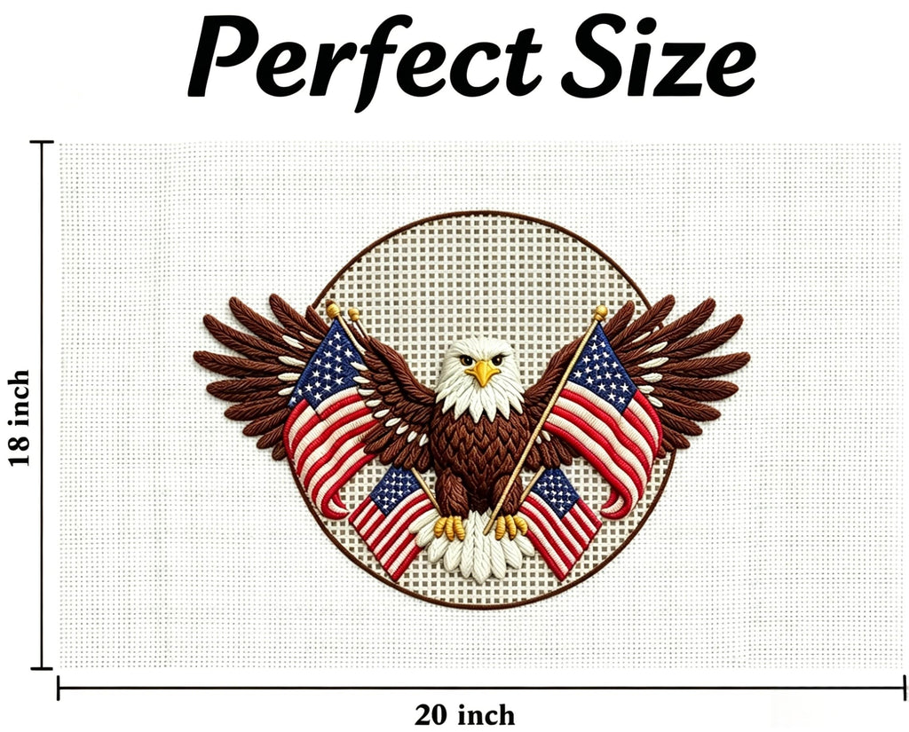 Needlepoint Canvas 13 Mesh 20"x18" White Cotton Blank for Embroidery | White cotton 13 mesh needlepoint canvas, stiffened even weave, holds stitches for embroidery, cross-stitch, needlework.