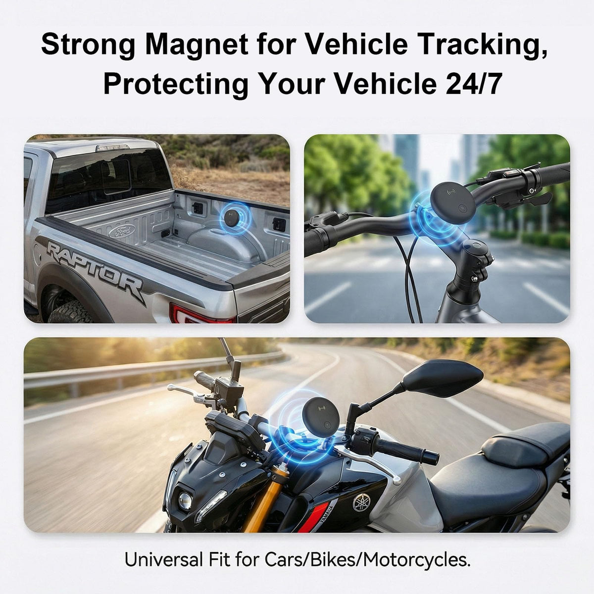 GPS Tracker for Vehicles, Real-Time Tracking for Android & iOS w/Magnetic | No Monthly Fee / No SIM Card, Works with Android Find Hub & iOS Find My, Hidden GPS Tracker Devices for Cars/Motorcycle/Bikes