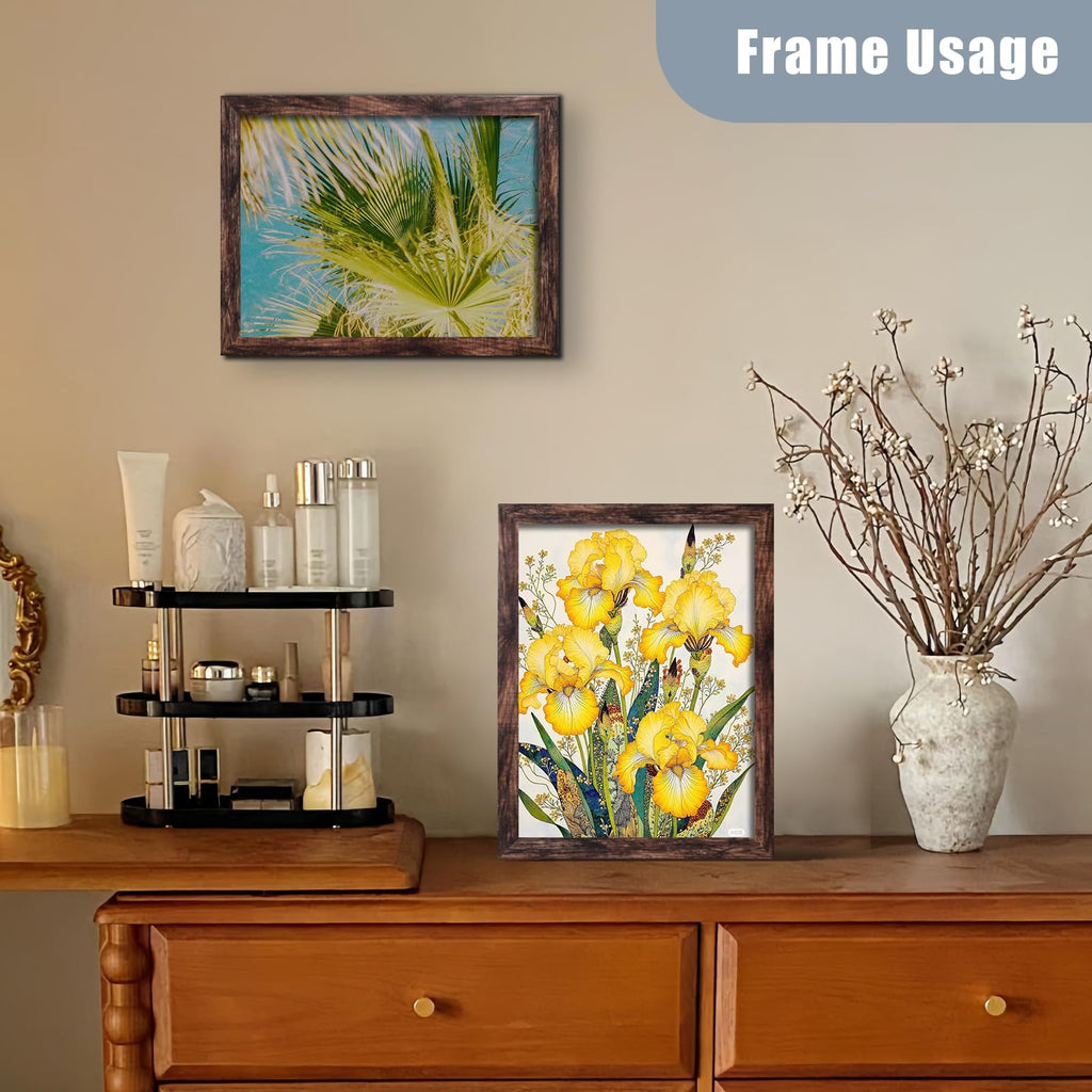 SESEAT 12x16 Frame Wall Hanging Picture Frames, Brown, 1 Pack