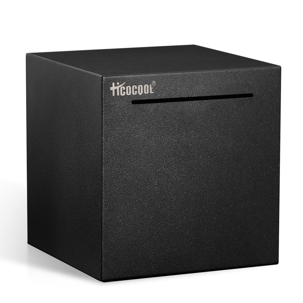 Hicocool Stainless Steel Piggy Bank for Adults Must Break Open, Black 4.72" | Starry Black Unbreakable Money Bank for Adults & Kids, Unopenable Metal Money Box for Saving Plans and Holiday Gifts