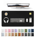 YSAGi Leather Desk Protector, Office Mat, Large Mouse Mat, Non-Slip PU Leather Blotter, Laptop Desk Mat, Waterproof Writing Pad for Office and Home (Black, 31.5" x 15.8")