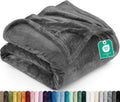 Utopia Bedding Ultra Soft Fleece Bed Blanket Queen Size Grey (90x90 Inches) | Microfiber Plush Warm Lightweight Breathable Cozy Blanket Anti-Static, All Season Use, Gift for Women and Men